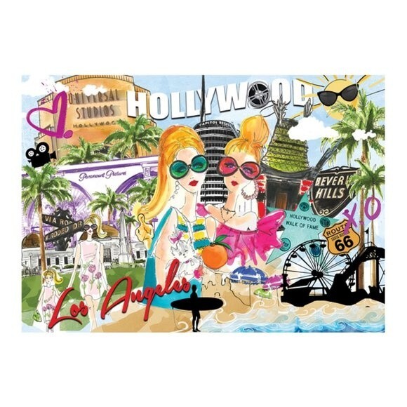 OOH LA LA Los Angeles Jigsaw Puzzle 1000 Piece LA California NEW! - Picture 3 of 5
